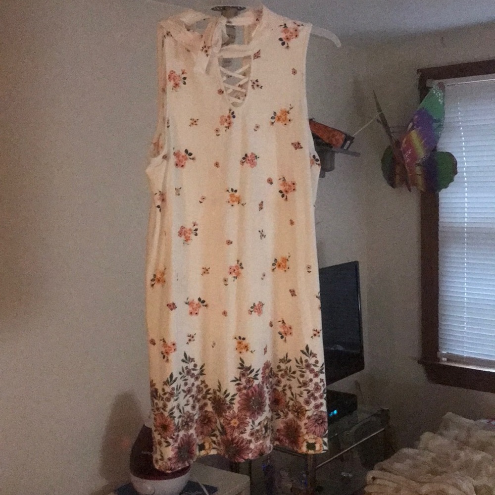 Ivory Flowered Dress